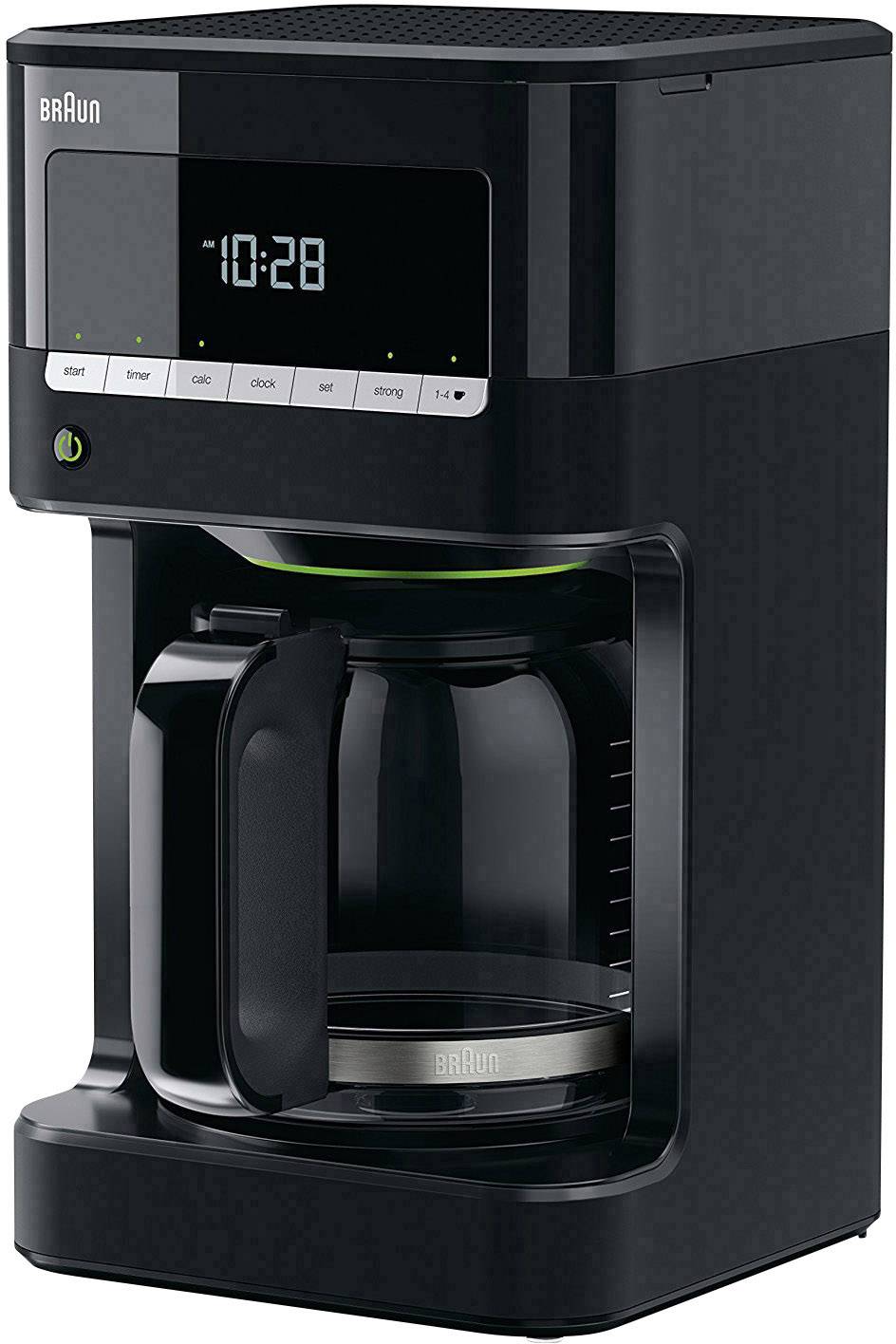 Braun KF7020 Kaffeemaschine Schwarz Fassungsvermögen Tassen=12 Timerfunktion, Glaskanne