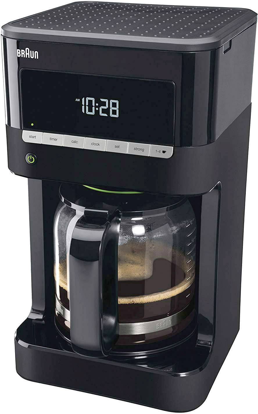 Braun KF7020 Kaffeemaschine Schwarz Fassungsvermögen Tassen=12 Timerfunktion, Glaskanne