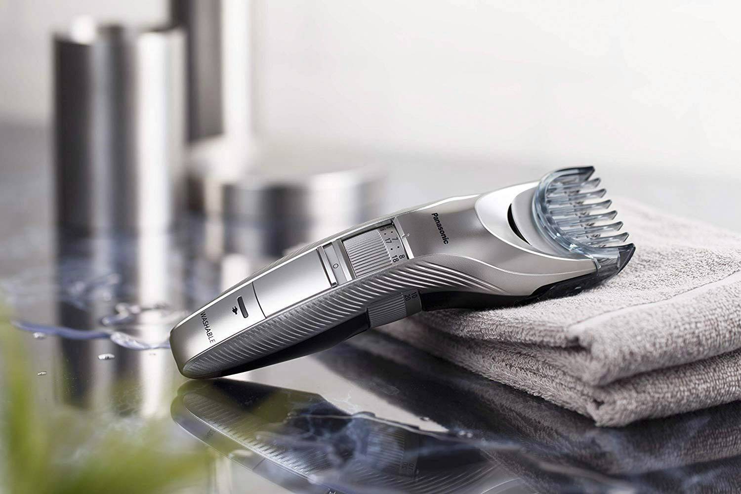 Panasonic Haarschneider abwaschbar Silber