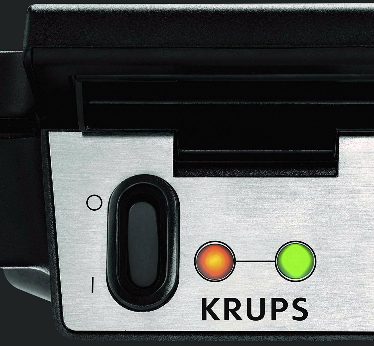 Krups FDK251 Waffeleisen Schwarz, Edelstahl