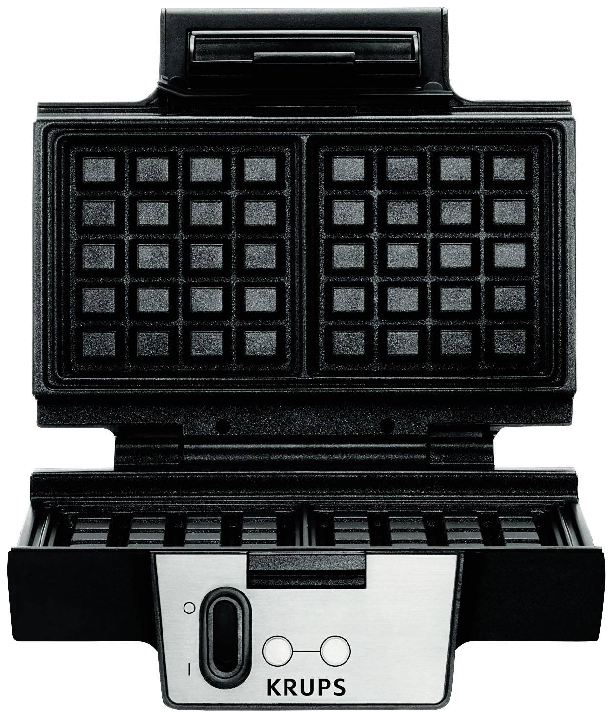 Krups FDK251 Waffeleisen Schwarz, Edelstahl