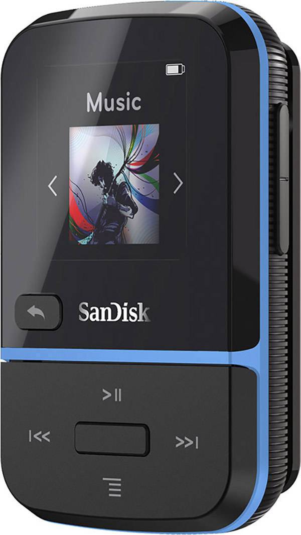 SanDisk Clip Sport Go MP3-Player 16 GB Blau Befestigungsclip, FM Radio, Sprachaufnahme