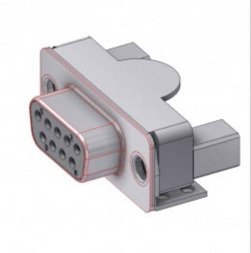 DTS09 SYCSMD/2 UNTR D-SUB Buchse 90° Polzahl: 9 SMD 1St.