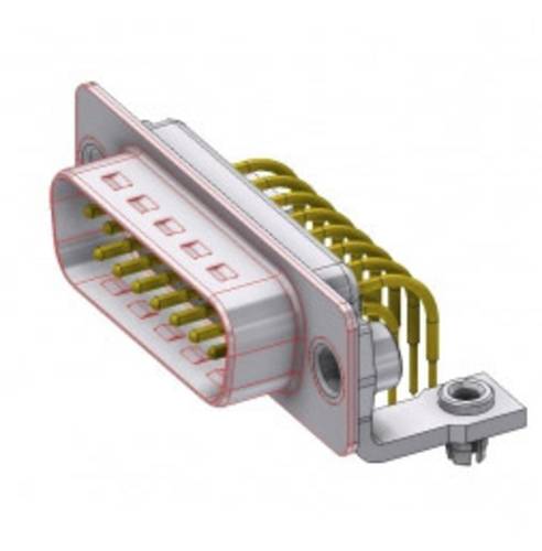 DTS15 PYC/2 M47UN D-SUB Stecker 90° Polzahl: 15 Löten, Pins 1St.