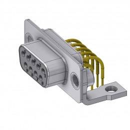 Deltron Connectors DTS09SYC/2M46UN D-SUB Buchse 90° Polzahl: 9 Löten, Pins 1St.