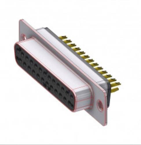 D25SZ/2FP102 D-SUB Buchse 180° Polzahl: 25 Lötkelch 1St.