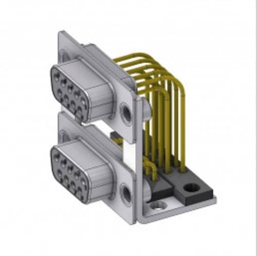 DPB 9SN70/9SN70 D-SUB Doppelstock-Steckverbinder 180° Polzahl: 9 Löten 1St.