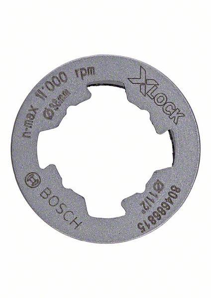 Metallscheibe mit der Aufschrift 'X-LOCK', max 11,000 U/min, Bosch-Logo und 'BOSCH 03/12'. Kompatibel für X-LOCK Systeme.