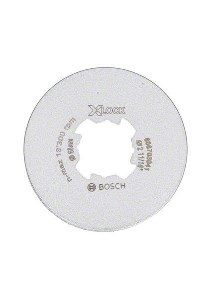 Rundes Bosch-Sägeblatt mit X-LOCK-System, silberfarben. Geeignet für Metallschnitte, max. Drehzahl 13.300 U/min.