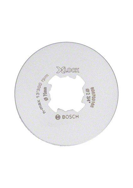 Schleifblatt von Bosch, Modell X-LOCK, für 125 mm Winkelschleifer. Maximale Drehzahl: 13.300 U/min.