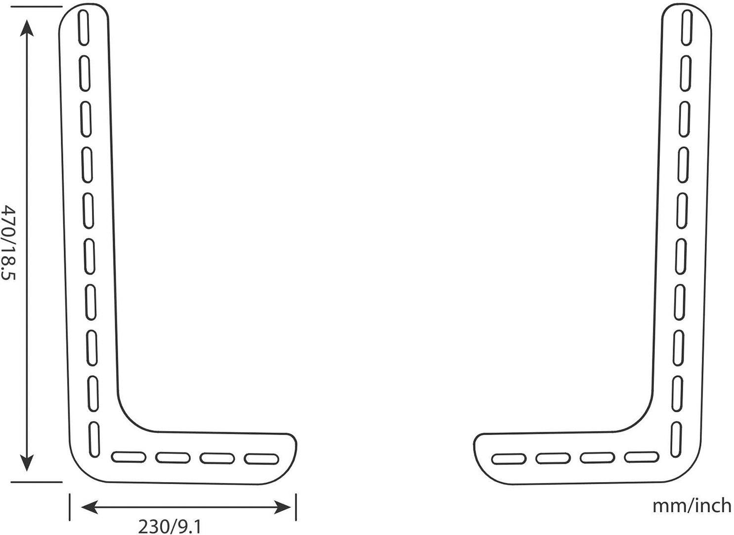 My Wall HZ12L Lautsprecher-Wandhalterung Starr Schwarz 2 St.