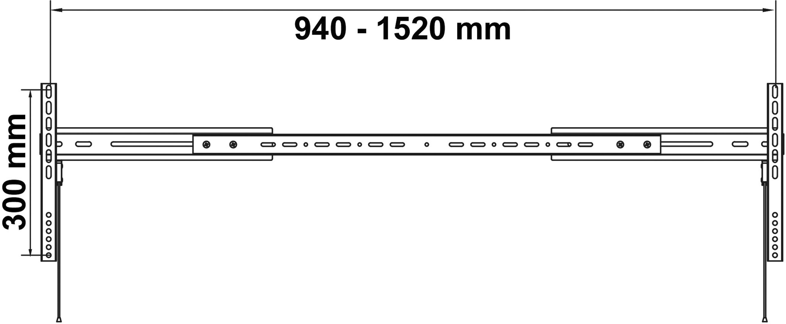 My Wall HZ13L Lautsprecher-Wandhalterung Starr, Ausziehbar Schwarz 1 St.