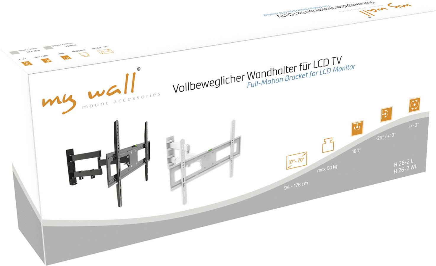 My Wall H26-2L TV-Wandhalterung 94,0 cm (37") - 177,8 cm (70") Neigbar, Schwenkbar, Rotierbar