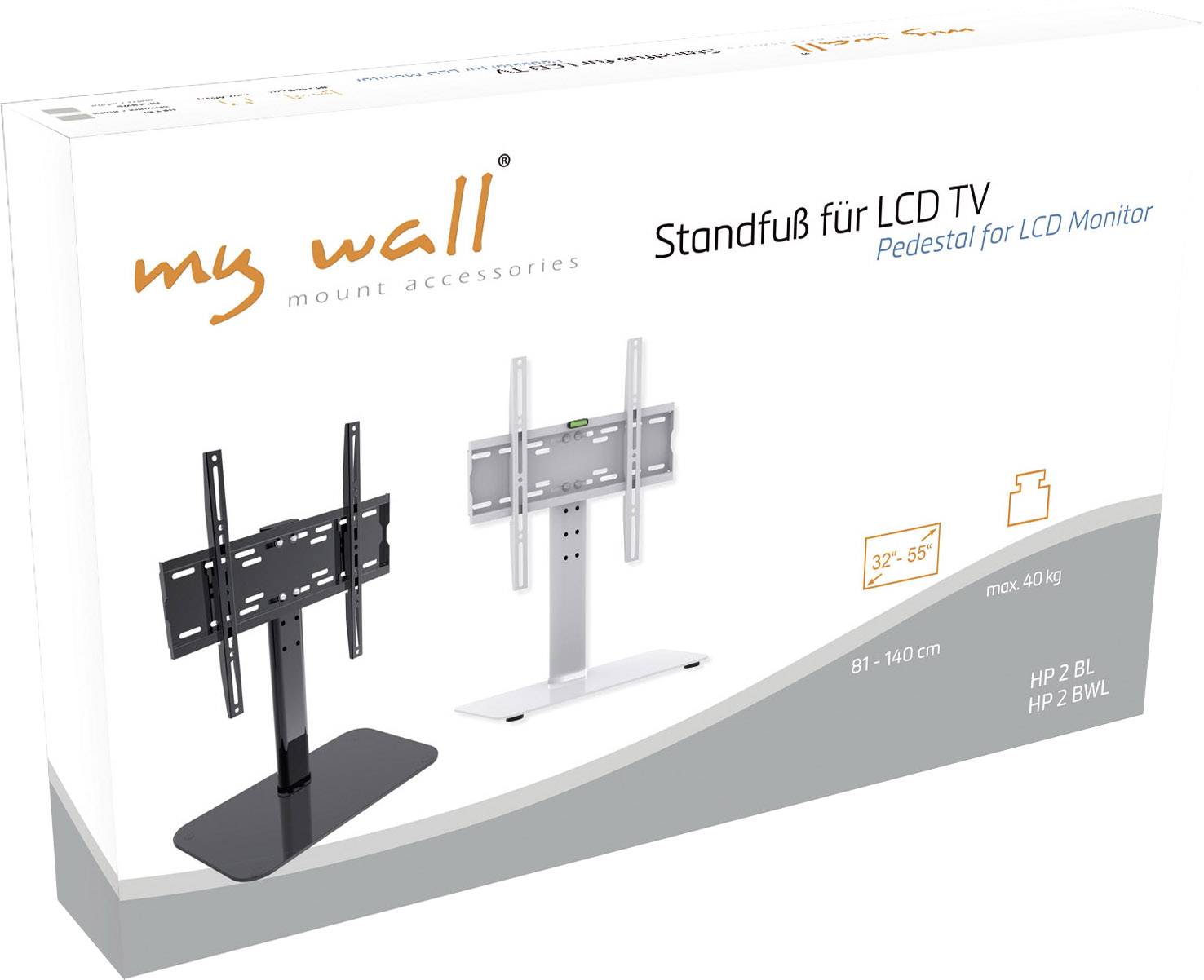My Wall HP2BWL TV-Standfuß 81,3cm (32") - 139,7cm (55") Bodenständer, Stand, Starr