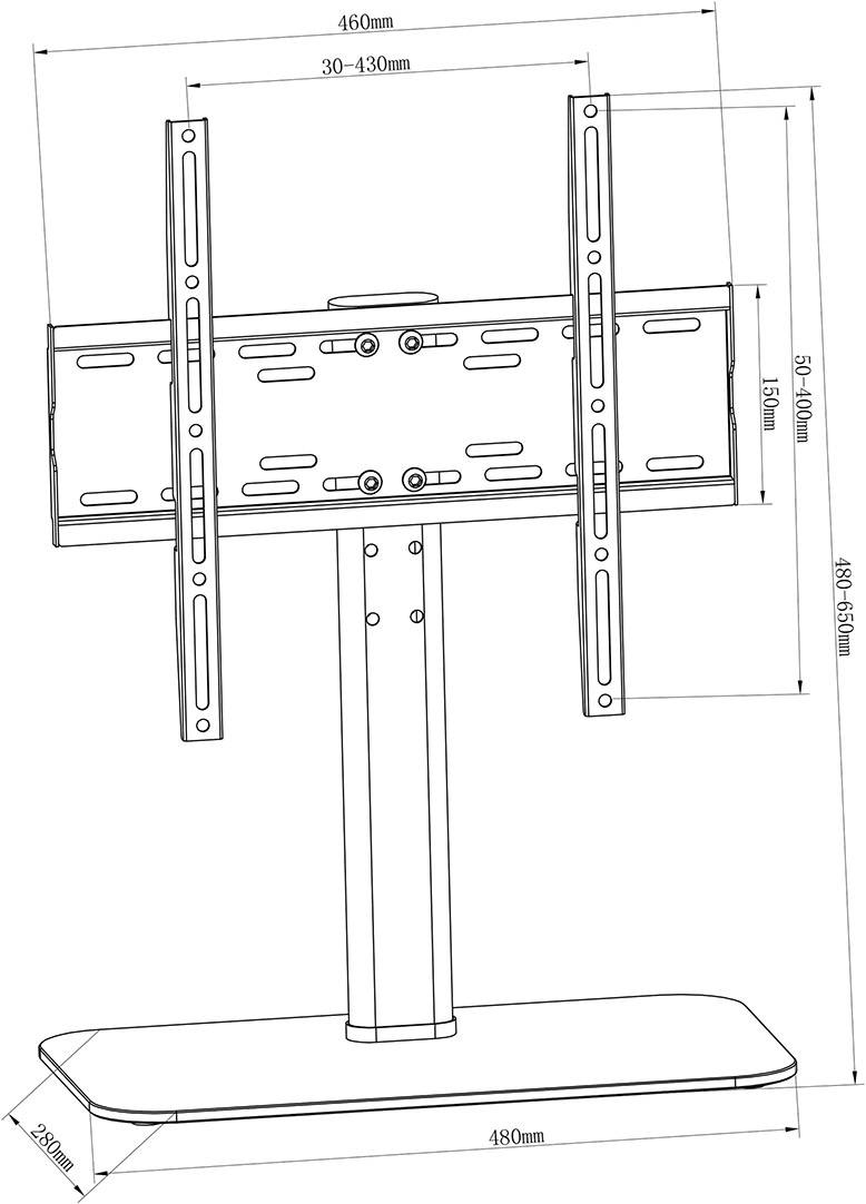 My Wall HP2BWL TV-Standfuß 81,3cm (32") - 139,7cm (55") Bodenständer, Stand, Starr