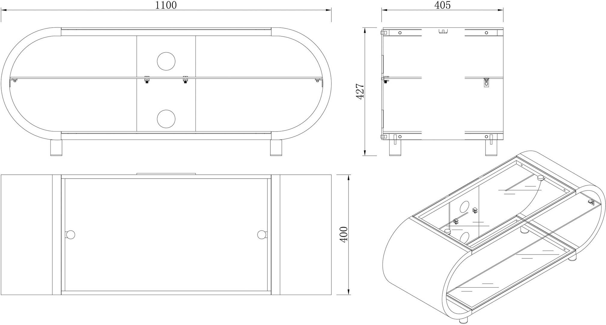 My Wall HM1L TV-Standfuß Bodenständer, Stand, Starr
