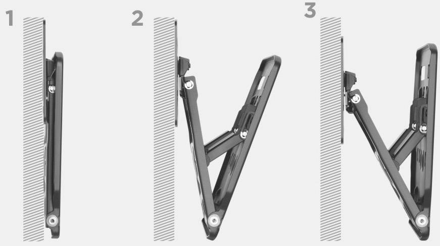 My Wall HL33L TV-Wandhalterung Neigbar, Schwenkbar, Variabler Wandabstand Neigbar+Schwenkbar, Rotierbar