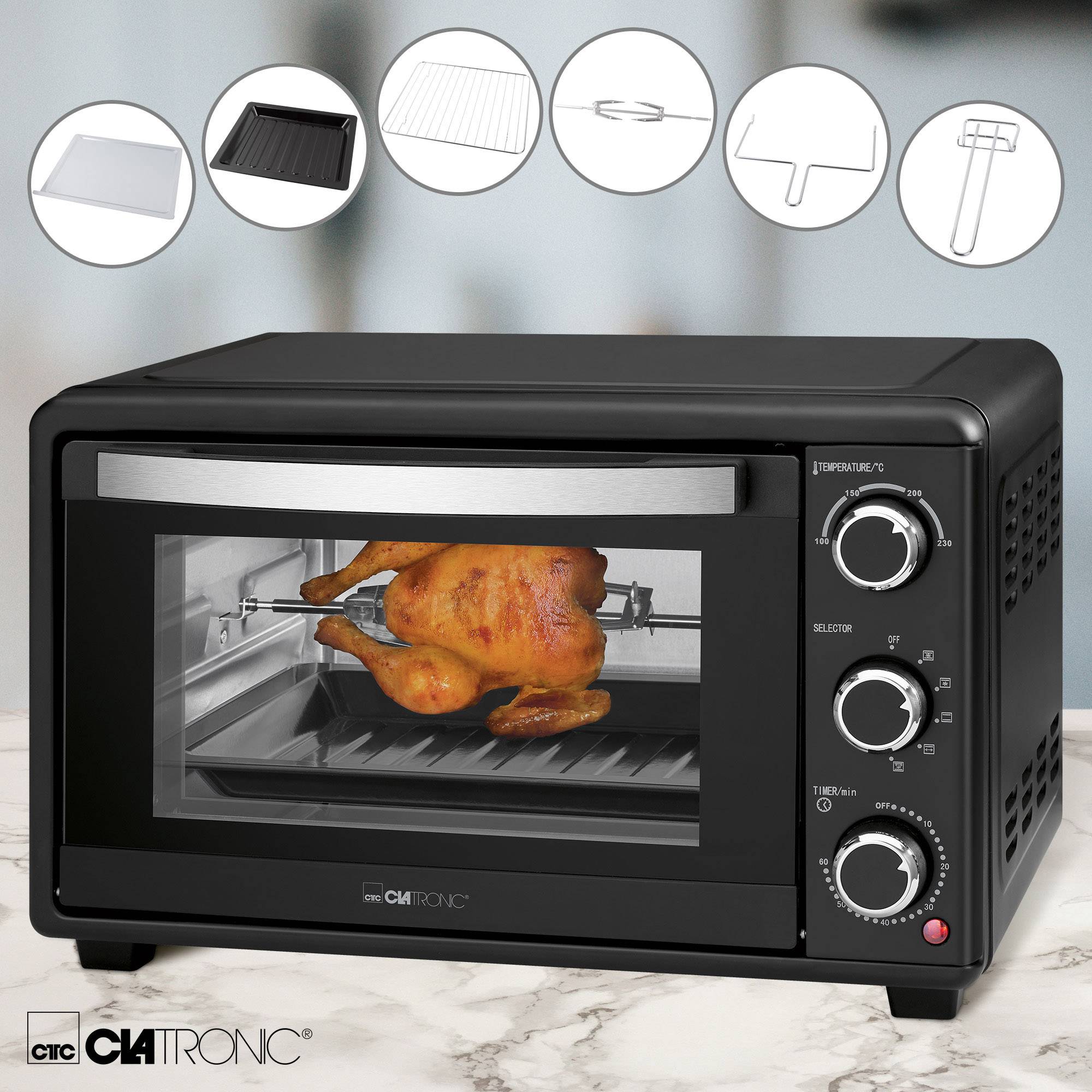Clatronic MBG 3727 Minibackofen Heißluft-Funktion 25 l