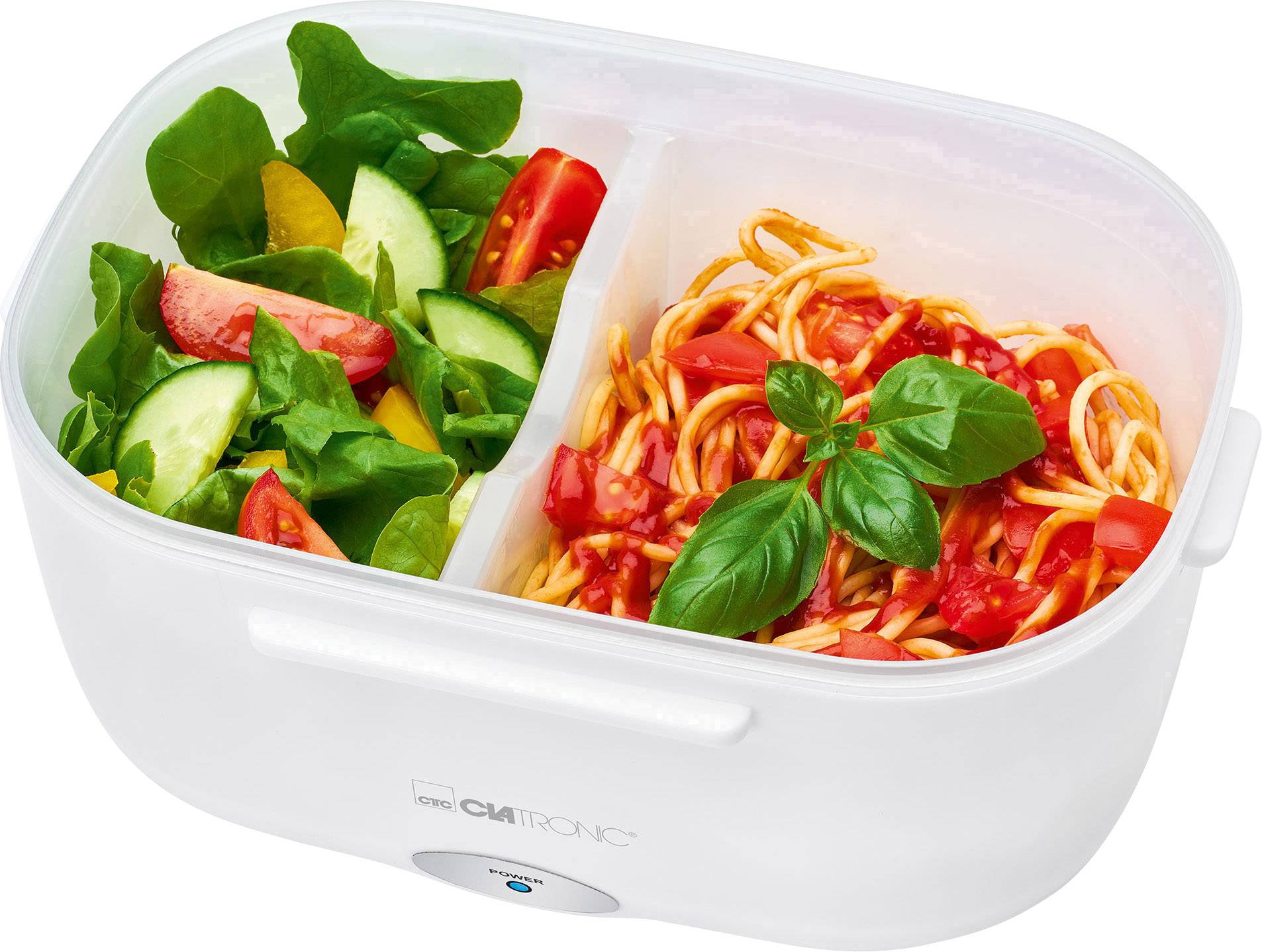 Clatronic LB 3719 263890 Elektrische Lunchbox Weiß, Orange