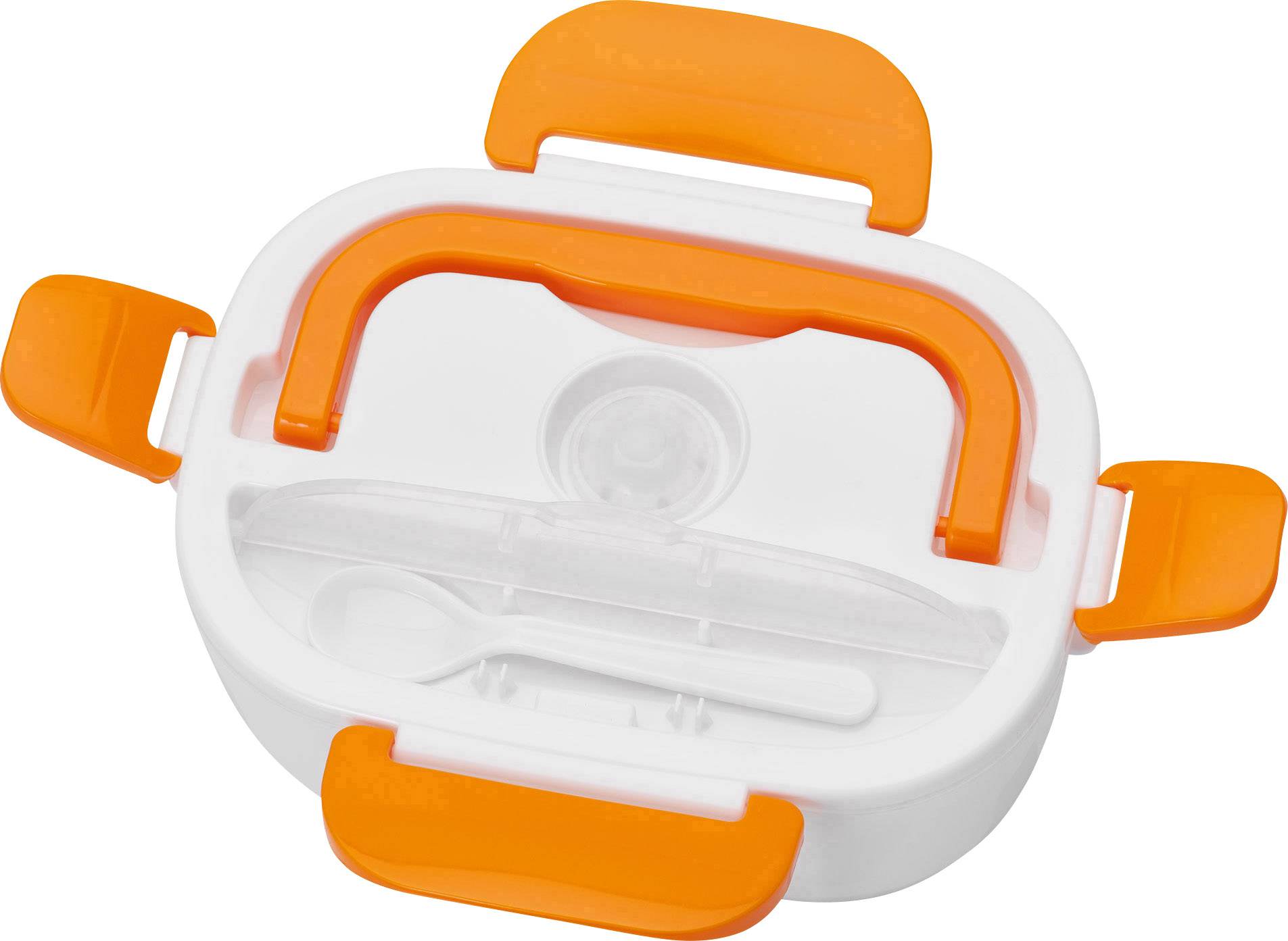 Clatronic LB 3719 263890 Elektrische Lunchbox Weiß, Orange