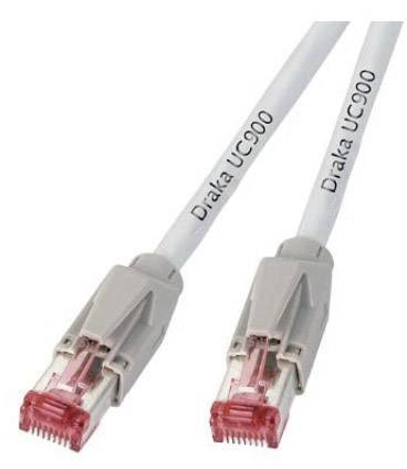 EFB Elektronik K8058.1,5 RJ45 Netzwerkkabel, Patchkabel CAT 6a S/FTP 1.50 m Weiß vergoldete Steckkontakte 1 St.