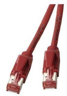EFB Elektronik K8052.1 RJ45 Netzwerkkabel, Patchkabel CAT 6a S/FTP 1.00 m Rot vergoldete Steckkontakte 1 St.