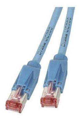 EFB Elektronik K8054.3 RJ45 Patchkabel CAT 6a S/FTP 3.00 m Blau vergoldete Steckkontakte 1 St.