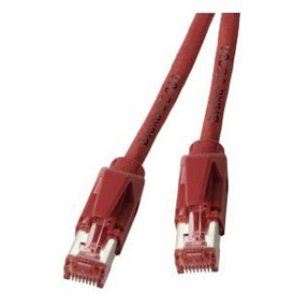 EFB Elektronik K8052.5 RJ45 Netzwerkkabel, Patchkabel CAT 6a S/FTP 5.00m Rot vergoldete Steckkontakte 1St.