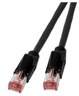 EFB Elektronik K8050.5 RJ45 Netzwerkkabel, Patchkabel CAT 6a S/FTP 5.00 m Schwarz vergoldete Steckkontakte 1 St.