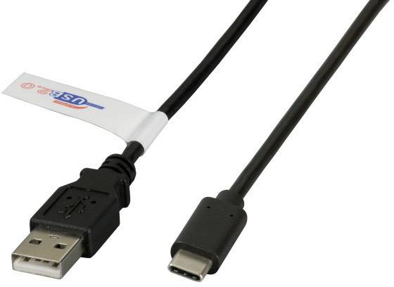 EFB Elektronik USB-Kabel USB 2.0 USB-A Stecker, USB-C® Stecker 1.00 m Schwarz K5258SW.1
