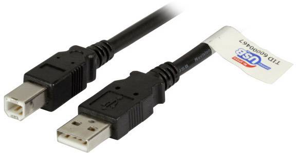 EFB Elektronik USB-Kabel USB 2.0 USB-A Stecker, USB-B Stecker 50.00 cm Schwarz K5256SW.0,5