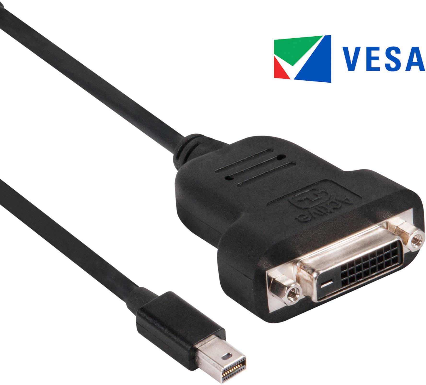 Club3D Mini-DisplayPort / DVI Adapterkabel Mini DisplayPort Stecker, DVI-D 24+1pol. Stecker 0.10 m