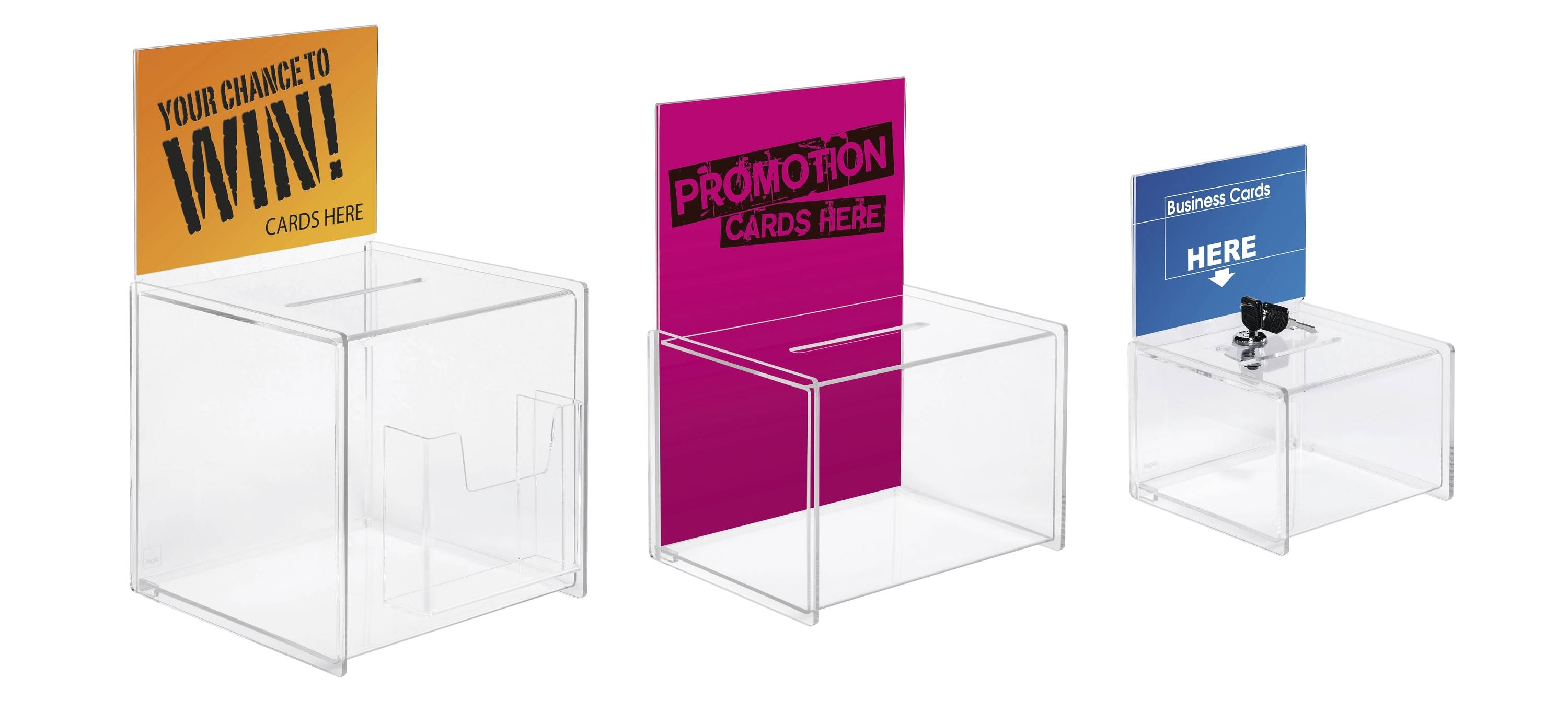 Sigel Aktionsbox mit Einwurf, Schloss VA151 Transparent (B x H x T) 150 x 150 x 212 mm 1 St.