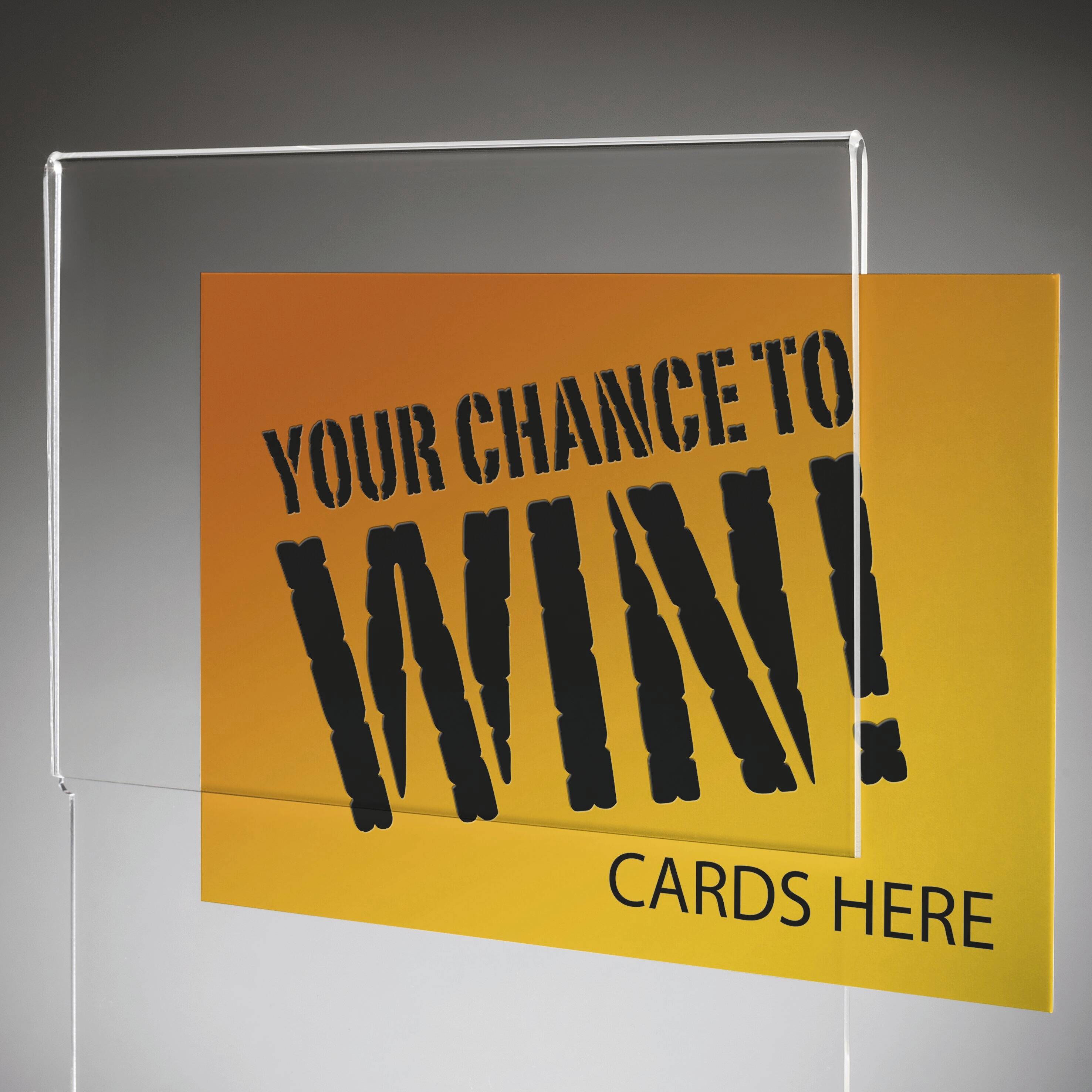 Eine transparente Box mit der Beschriftung 