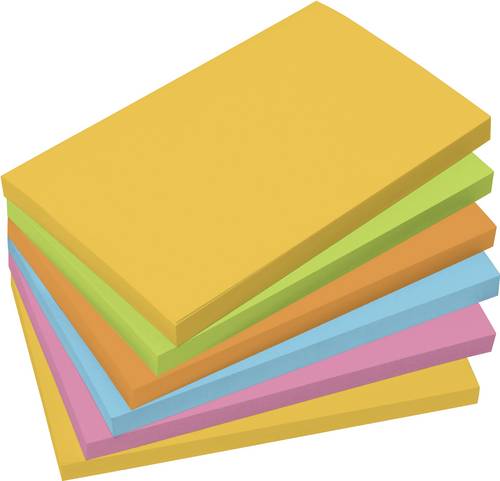 Haftnotiz MU121 125mm x 75mm Gelb, Grün, Orange, Blau, Pink 100 Blatt