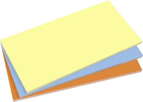 Haftnotiz MU134 200 mm x 100 mm Gelb, Blau, Orange 300 Blatt