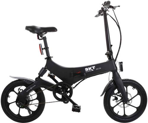 SXT Scooters VELOX E Bike mit Trittantrieb Schwarz Lithium 36V 5.2Ah Rahmen klappbar, mit herausnehm  - Onlineshop Voelkner