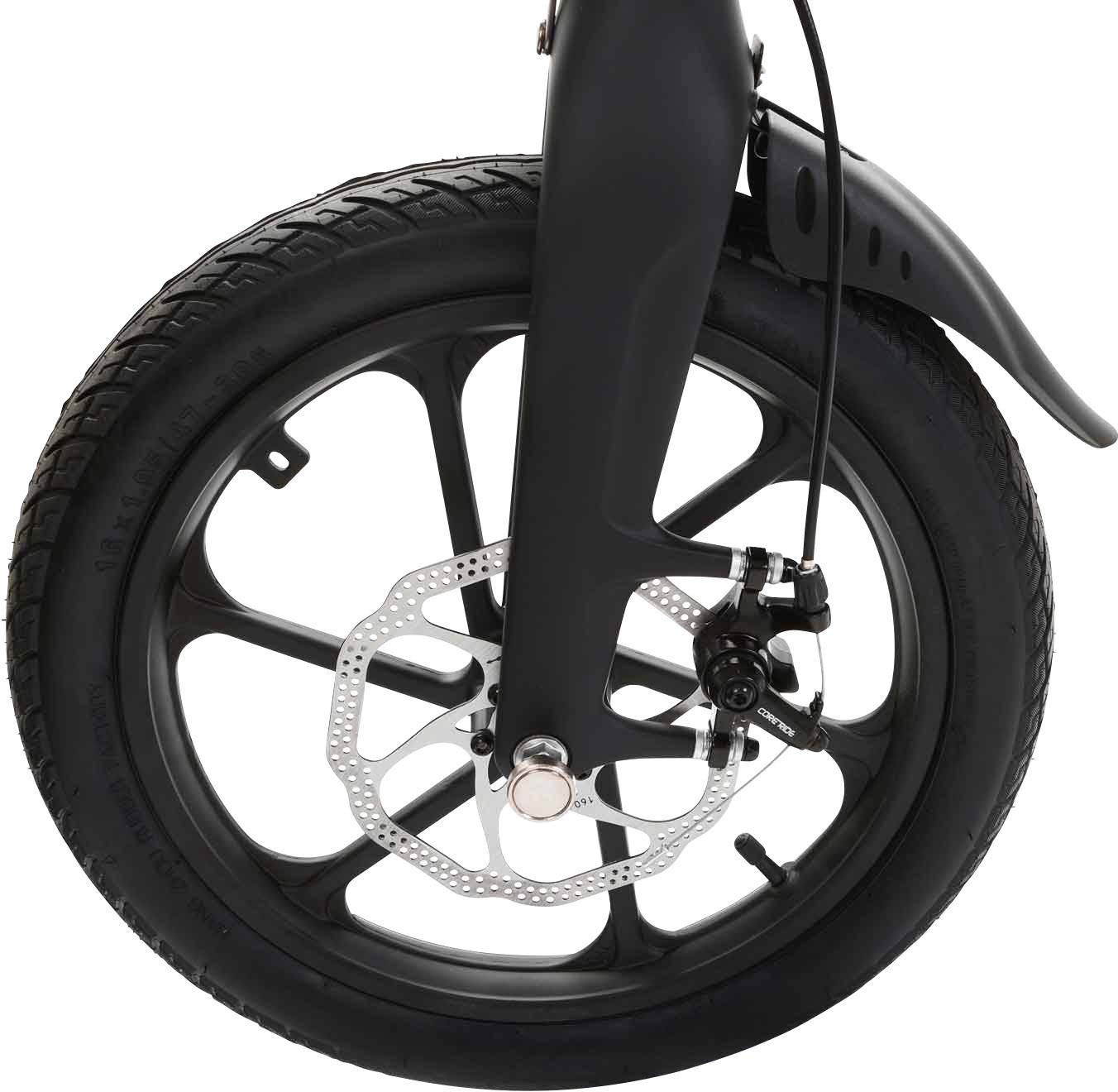 SXT Scooters VELOX E-Bike mit Trittantrieb Schwarz Lithium 36V 5.2Ah Rahmen klappbar, mit herausnehmbaren Akku