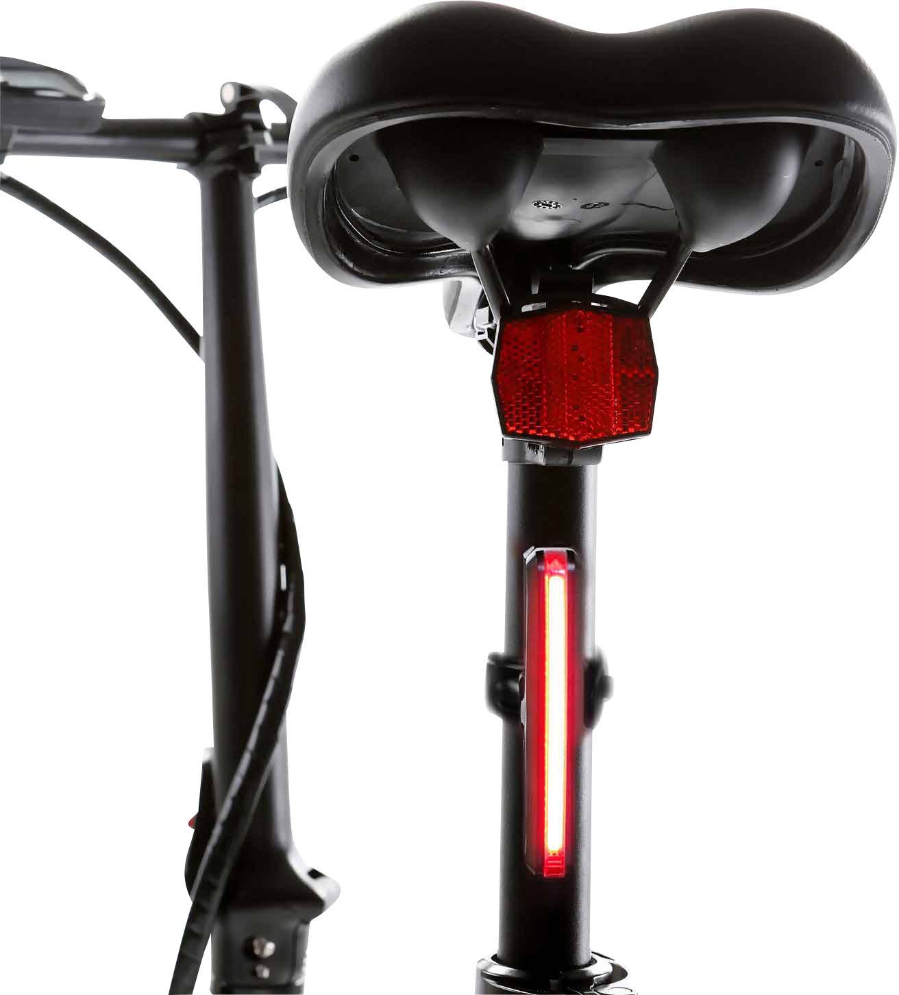 SXT Scooters VELOX E-Bike mit Trittantrieb Schwarz Lithium 36V 5.2Ah Rahmen klappbar, mit herausnehmbaren Akku