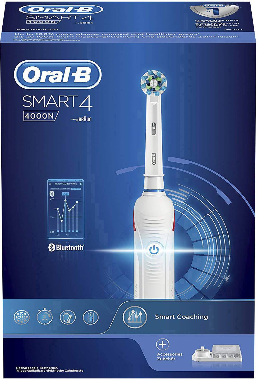 Oral-B Smart4 4000N 203377 Elektrische Zahnbürste Rotierend/Oszilierend Weiß