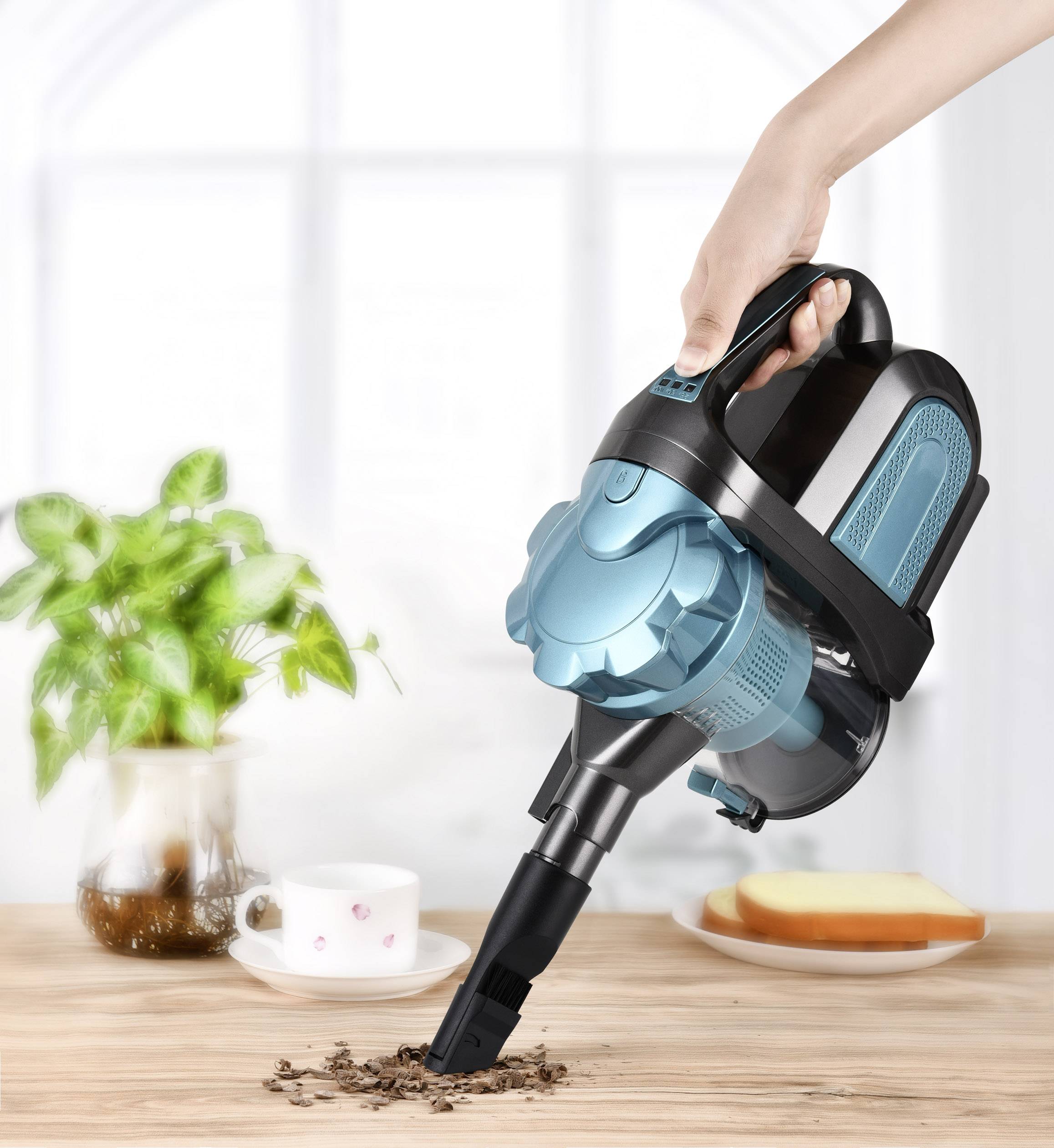 TKG Team Kalorik TKG HVC 1001 Akku-Handstaubsauger  35 W inkl. Turbobürste, motorbetriebene Saugbürste, Zyklon-Technik