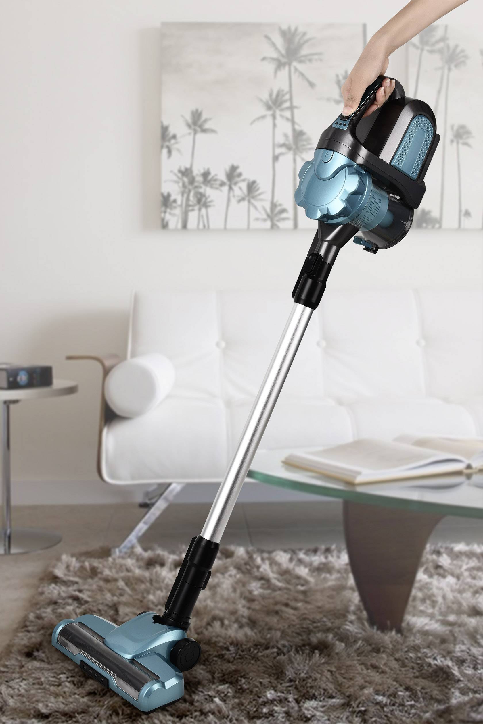 TKG Team Kalorik TKG HVC 1001 Akku-Handstaubsauger  35 W inkl. Turbobürste, motorbetriebene Saugbürste, Zyklon-Technik