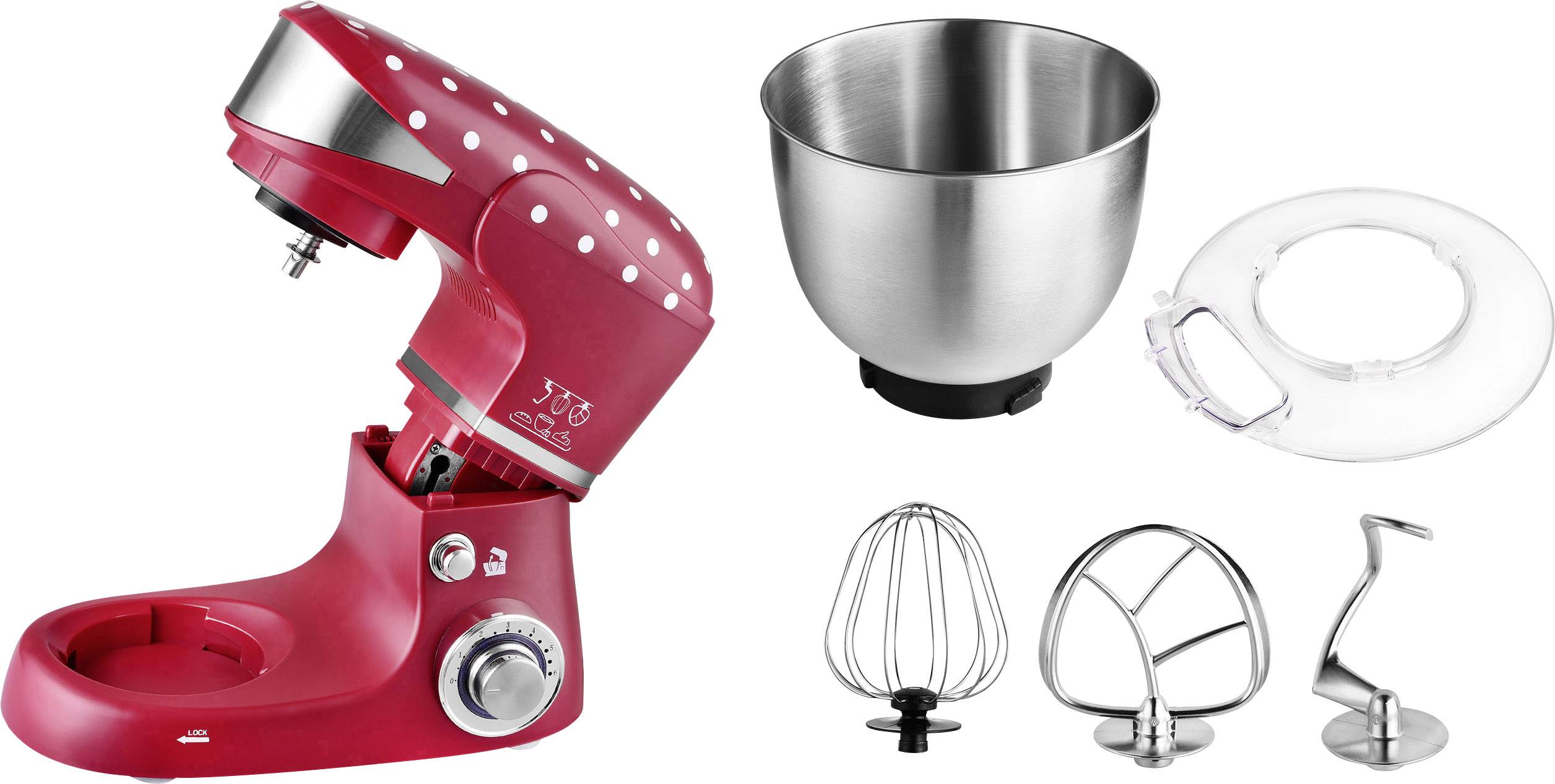 TKG Team Kalorik TKG M 3014 Küchenmaschine 1000W Rot, Weiß