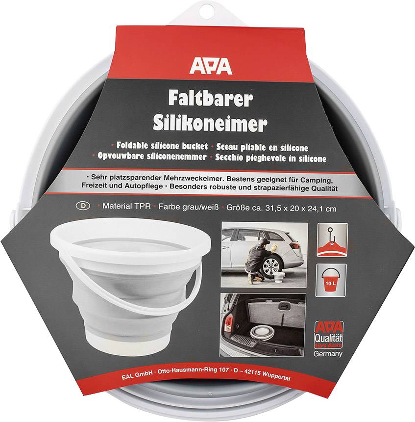 APA Outdoor-Falteimer Kunststoff, Silikon 19973 bucket 10L