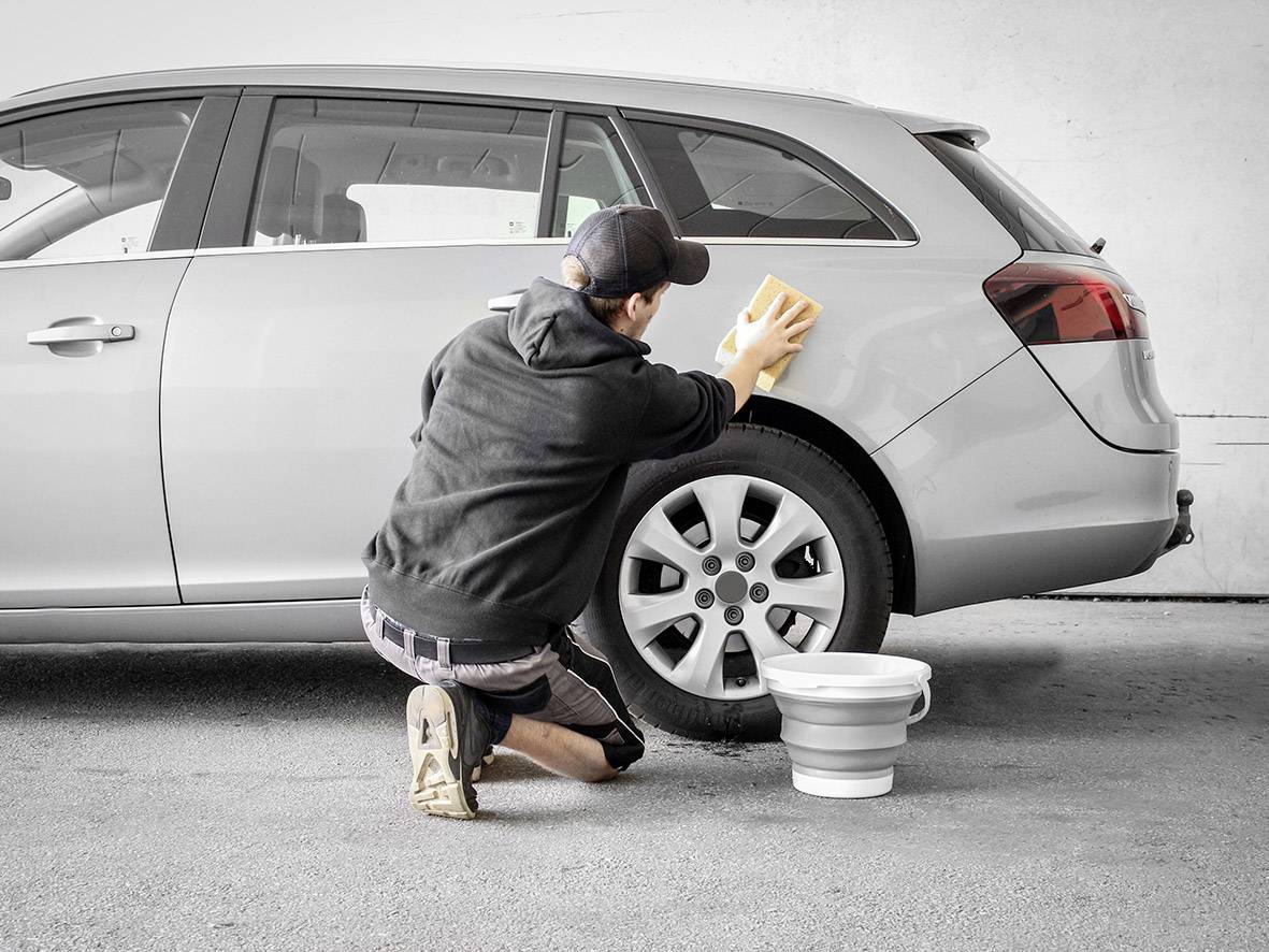 APA Outdoor-Falteimer Kunststoff, Silikon 19973 bucket 10L