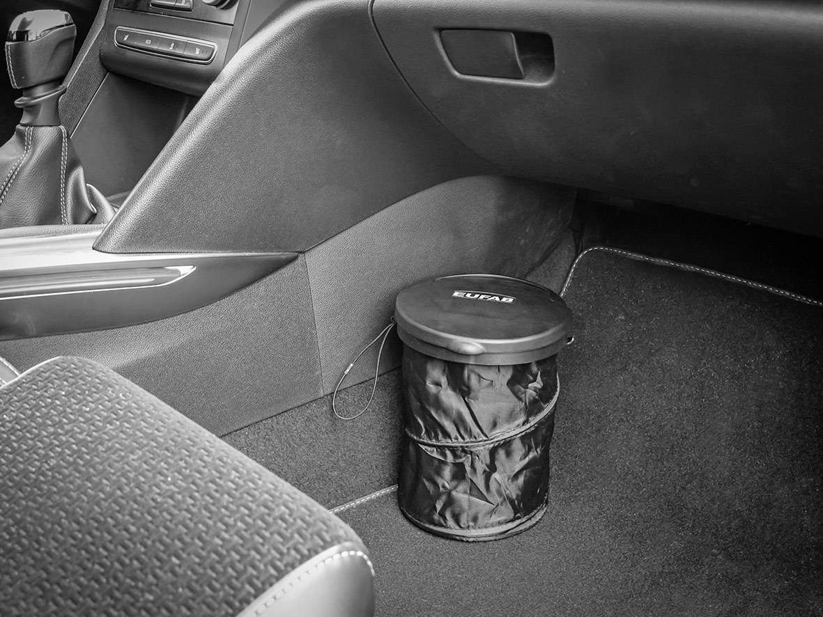 Eufab Garbage bucket foldable 17526 Mülleimer 4l (Ø x H) 160mm x 205mm Schwarz 1St.