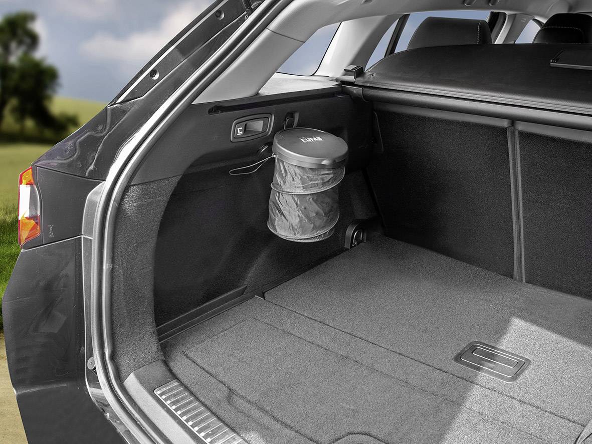 Eufab Garbage bucket foldable 17526 Mülleimer 4 l (Ø x H) 160 mm x 205 mm Schwarz 1 St.