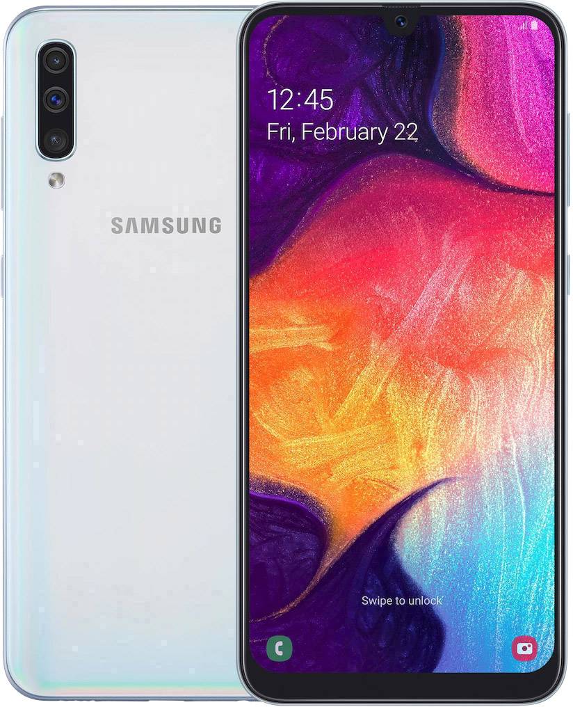 Samsung Galaxy A50 Smartphone 128 GB 6.4 Zoll (16.3 cm) Dual-SIM Android™ 9.0 25 Mio. Pixel Weiß