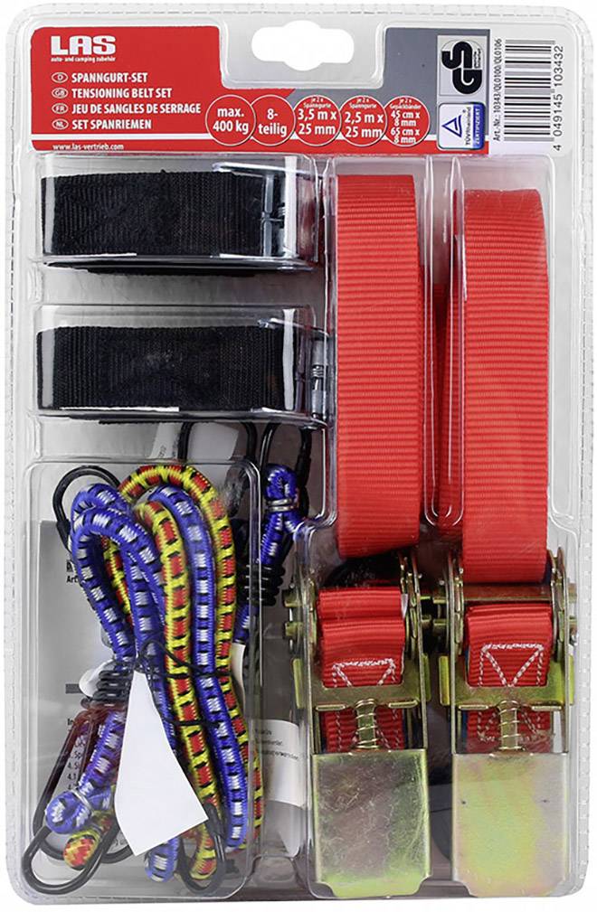 LAS 10343 Sortiment Zugkraft LC Niederzurren (einzeln/direkt)=200 daN Klemmverschluss