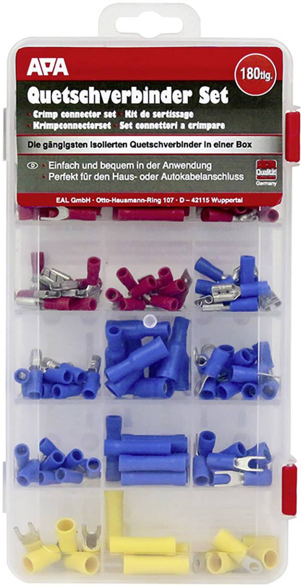 APA 29104 Quetschverbinder-Sortiment 0.25 mm² 6.6 mm² 1 St.